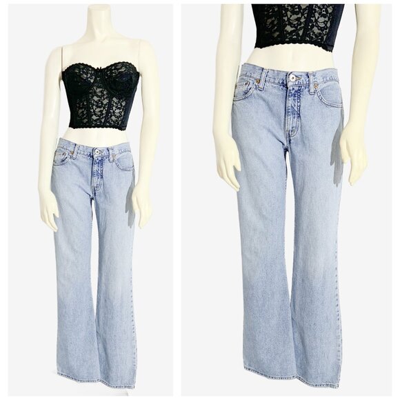 Vintage Y2K Faded Light Wash Low Rise Jeans by REPLAY / Made in Italy / Small - Picture 4 of 11